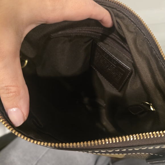 Coach Patchwork Shoulder Bag - Gold and Brown - Picture 5 of 7